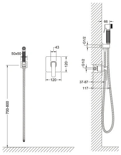 Гигиенический душ Timo Torne 4389/03SM черный Гигиенический душ Timo Torne 4389/03SM черный