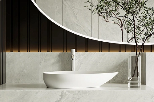 Раковина ABBER Bequem AC2117MW накладная, белая матовая Раковина ABBER Bequem AC2117MW накладная, белая матовая