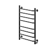 Полотенцесушитель электрическийкабельный Ника WAY-3 80/50 RAL9005 черный матовый U