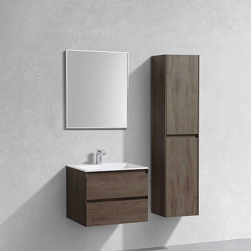 Тумба под раковину Vincea Luka 600 подвесная, 2 выкатных ящика soft-close, R.Oak VMC-2L600RO Тумба под раковину Vincea Luka 600 подвесная, 2 выкатных ящика soft-close, R.Oak VMC-2L600RO