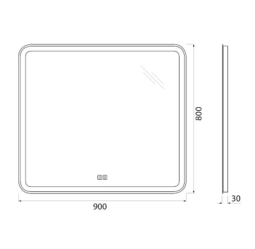 Зеркало BelBagno SPC-MAR-900-800-LED-TCH-WARM 12W 220-240V 900x30x800 с подсветкой сенсорным выключателем и подогревом Зеркало BelBagno SPC-MAR-900-800-LED-TCH-WARM 12W 220-240V 900x30x800 с подсветкой сенсорным выключателем и подогревом