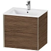 Тумба под раковину Duravit XVIU XV41250B121 подвесная 61 см Орех темный