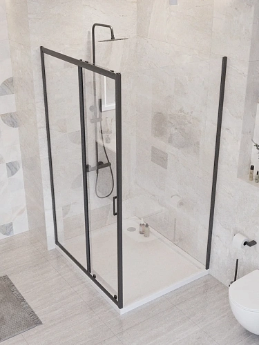 Душевой уголок BelBagno UNO-195-AH-1-110/80-C-NERO 110x80 см, профиль черный, стекло прозрачное Душевой уголок BelBagno UNO-195-AH-1-110/80-C-NERO 110x80 см, профиль черный, стекло прозрачное