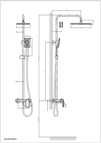 Душевая система D&K Venice Baciano DA1033701B14, хром Душевая система D&K Venice Baciano DA1033701B14, хром