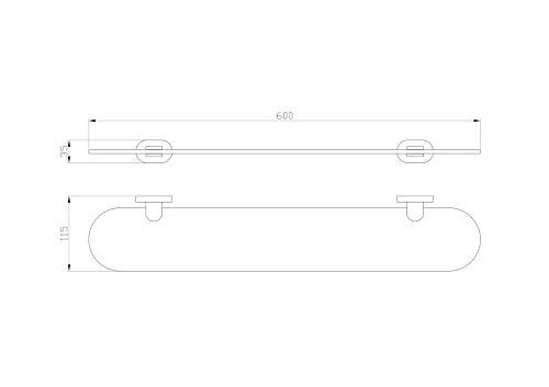 Полка Wonzon & Woghand стеклянная, глянцевое золото (WW-8427-LG) Полка Wonzon & Woghand стеклянная, глянцевое золото (WW-8427-LG)