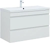 Тумба под раковину Aquanet Нота New 100 белый глянец 00335420 подвесная