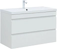 Тумба под раковину Aquanet Нота New 100 белый глянец 00335420 подвесная Тумба под раковину Aquanet Нота New 100 белый глянец 00335420 подвесная