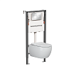 Картинка анонса товара «комплект унитаза ceramica nova play rimless cn3001_121002ch с инсталляцией balance и клавишей смыва square, хром»
