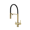 Смеситель для кухни SANCOS Imola SC4010BGbh с возможностью подключения фильтра, брашированное золото с черным изливом Смеситель для кухни SANCOS Imola SC4010BGbh с возможностью подключения фильтра, брашированное золото с черным изливом