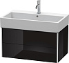 Картинка анонса товара «тумба под раковину duravit xsquare xs419504040 подвесная 78 см черный глянцевый»