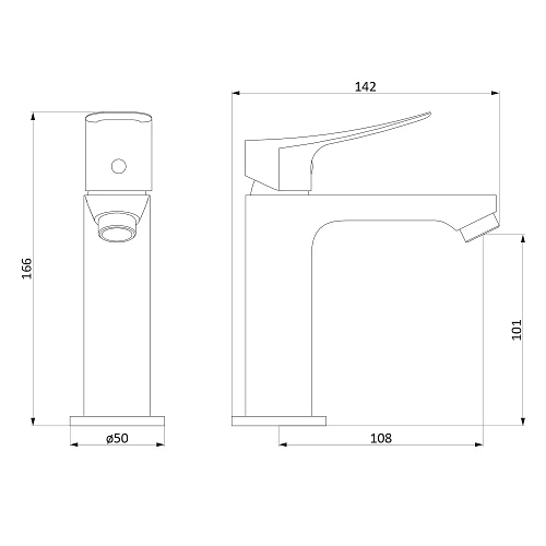 Смеситель для раковины Damixa RedBlu Origin Apollo 220220000 хром Смеситель для раковины Damixa RedBlu Origin Apollo 220220000 хром
