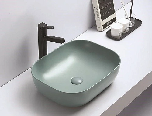 Раковина CeramaLux 78104MLG-6 накладная, зеленый Раковина CeramaLux 78104MLG-6 накладная, зеленый