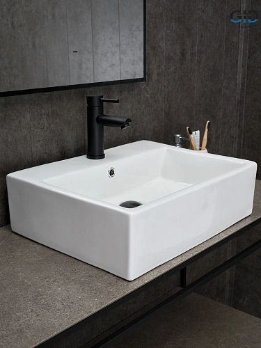 Раковина Gid N9153 51215 накладная белая 53x41x15 Раковина Gid N9153 51215 накладная белая 53x41x15