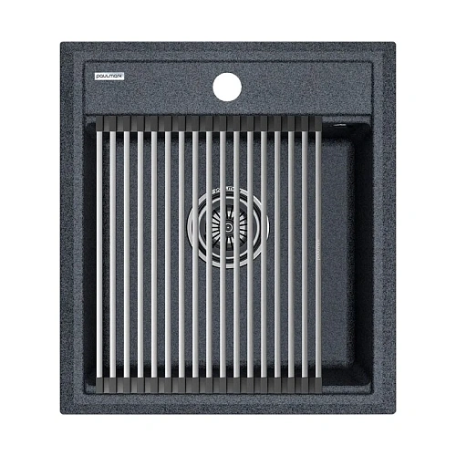 Кухонная мойка Paulmark STEPIA 45 с ролл-матом STEP брашированная PM114651-DG+R375-BS Кухонная мойка Paulmark STEPIA 45 с ролл-матом STEP брашированная PM114651-DG+R375-BS