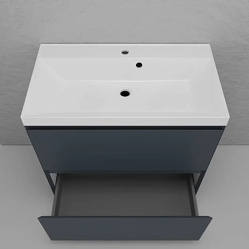 Тумба под раковину Style Line Манхэттен 80 см ЛС-00002372 напольная, графит Тумба под раковину Style Line Манхэттен 80 см ЛС-00002372 напольная, графит