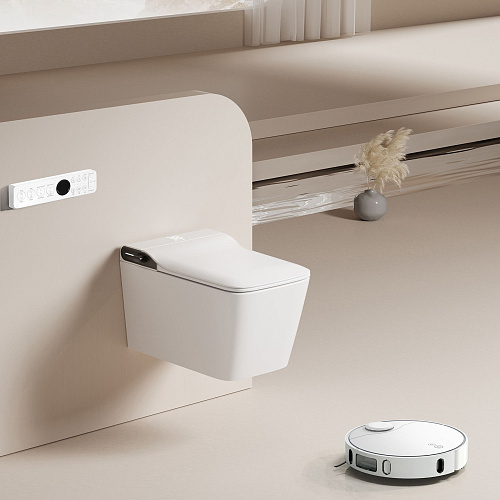 Унитаз SMART ABBER Rechteck AC1215S с функией биде белый с крышкой микролифт Унитаз SMART ABBER Rechteck AC1215S с функией биде белый с крышкой микролифт