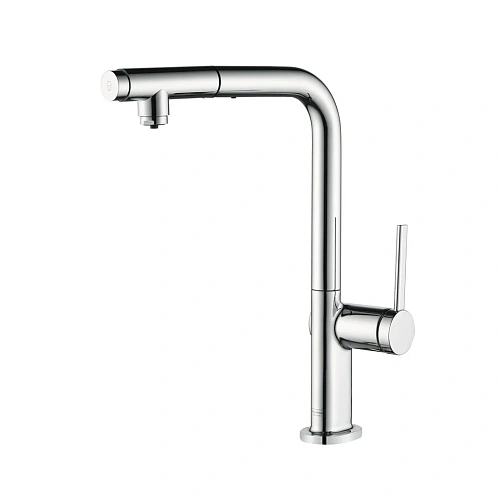 Смеситель для кухни AQUAme Cucina AQM9903CR с выдвижным изливом, с подключением к фильтру с питьевой водой, хром Смеситель для кухни AQUAme Cucina AQM9903CR с выдвижным изливом, с подключением к фильтру с питьевой водой, хром