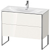 Картинка анонса товара «тумба под раковину duravit xsquare xs452502222 напольная 101 см белая глянцевый»