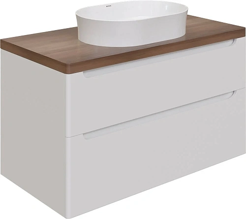 Комплект мебели STWORKI Берген 100 белая с темной столешницей, раковина Bocchi Sottile 1521-001-0125 566023 Комплект мебели STWORKI Берген 100 белая с темной столешницей, раковина Bocchi Sottile 1521-001-0125 566023