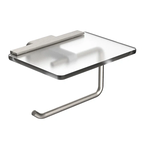 Держатель туалетной бумаги Wonzon & Woghand GRAFFITY брашированный никель (WW-9326-BN) с полкой Держатель туалетной бумаги Wonzon & Woghand GRAFFITY брашированный никель (WW-9326-BN) с полкой