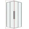 Душевая дверь GROSSMAN Galaxy 1/2.K33.01.90.10.00 (90x195) хром, стекло прозрачное