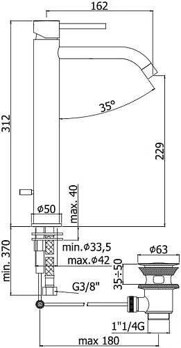 Смеситель для раковины Paffoni Light LIG085CR Смеситель для раковины Paffoni Light LIG085CR