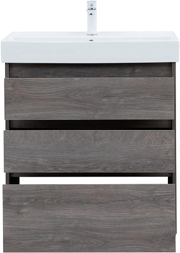 Тумба под раковину Aquanet Nova Lite 75 дуб рошелье (3 ящика) 00302473 Тумба под раковину Aquanet Nova Lite 75 дуб рошелье (3 ящика) 00302473