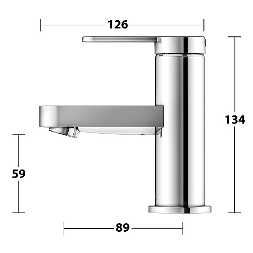 Смеситель для раковины Keuco IXMO FLAT 59504013100 Смеситель для раковины Keuco IXMO FLAT 59504013100