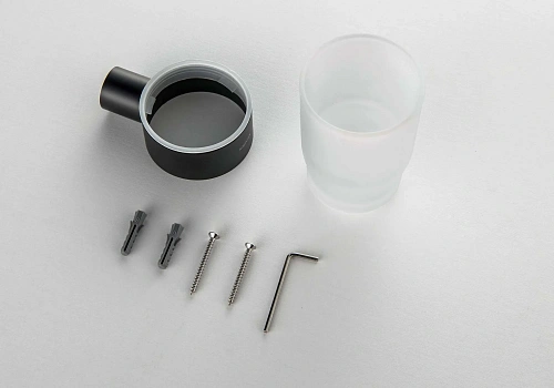 Стакан Aquatek ЛИРА AQ4404MB черный матовый Стакан Aquatek ЛИРА AQ4404MB черный матовый