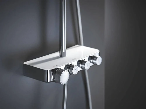 Душевая система GROHE Euphoria SmartControl 310 DUO Cube с термостатом, белая луна (26508LS0) Душевая система GROHE Euphoria SmartControl 310 DUO Cube с термостатом, белая луна (26508LS0)
