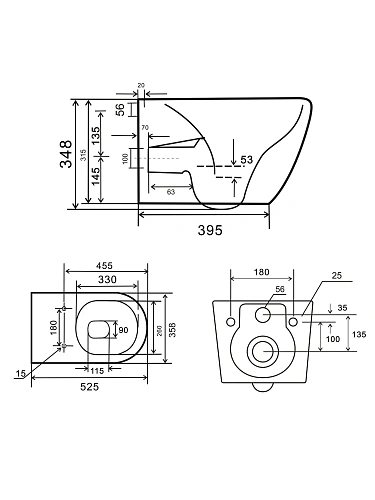 Унитаз подвесной Wonzon & Woghand NILE безободковый, серый матовый (WW-UP2210-MG) Унитаз подвесной Wonzon & Woghand NILE безободковый, серый матовый (WW-UP2210-MG)