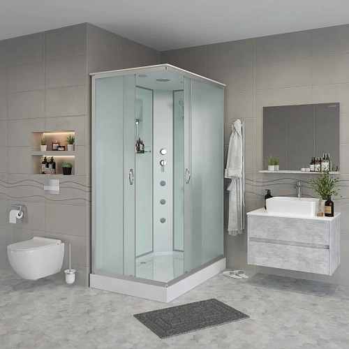 Душевая кабина Niagara Classic NG-43185-14QG (1100х800х2150) низкий поддон (13см) стекло матовое 431853QG Душевая кабина Niagara Classic NG-43185-14QG (1100х800х2150) низкий поддон (13см) стекло матовое 431853QG