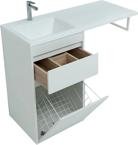 Тумба под раковину Aquanet Токио 58 белый (напольная, 1 ящик) 00239290 Тумба под раковину Aquanet Токио 58 белый (напольная, 1 ящик) 00239290