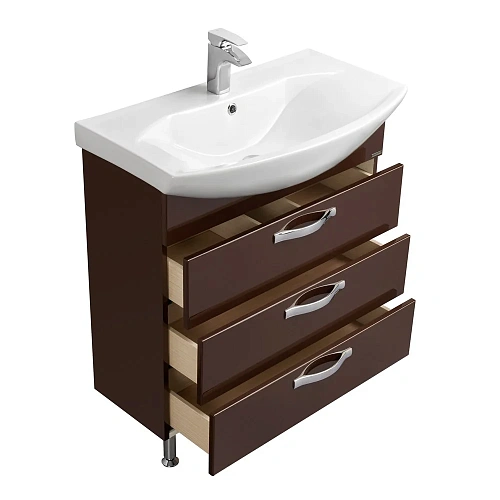 Тумба под раковину Aquaton Ария 80 Н темно-коричневая 1A141301AA430 Тумба под раковину Aquaton Ария 80 Н темно-коричневая 1A141301AA430