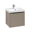Картинка анонса товара «тумба под раковину villeroy &amp; boch subway 3.0 с подсветкой taupe / taupe c580l1vm»