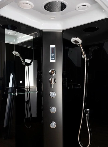 Душевая кабина Niagara Classic NG-6501-14F (900х900х2150) средний поддон (26см) стекло тонированное алюминиевый черный 65011434F Душевая кабина Niagara Classic NG-6501-14F (900х900х2150) средний поддон (26см) стекло тонированное алюминиевый черный 65011434F