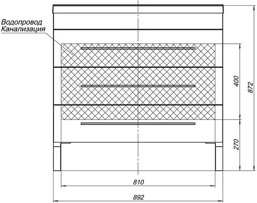 Тумба с раковиной Aquanet Верона 90 белый (напольная 1 ящик 2 дверцы) 00287673 Тумба с раковиной Aquanet Верона 90 белый (напольная 1 ящик 2 дверцы) 00287673