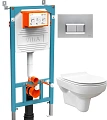 Комплект Унитаз подвесной STWORKI Хельсинки Clean On DPL EO slim 63429 безободковый + Инсталляция Vi 511164 Комплект Унитаз подвесной STWORKI Хельсинки Clean On DPL EO slim 63429 безободковый + Инсталляция Vi 511164
