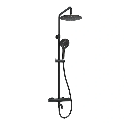 Душевая система WasserKRAFT A288.077.078.BM Thermo с термостатом черный Душевая система WasserKRAFT A288.077.078.BM Thermo с термостатом черный