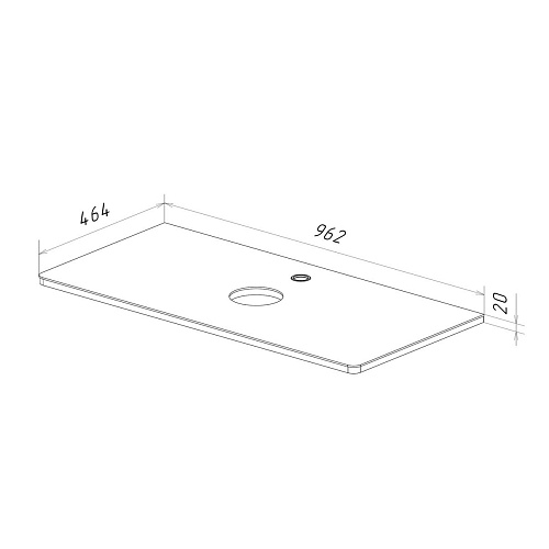 Столешница Lemark OLIVIA 100 см из стекла, белый LM08OL100S Столешница Lemark OLIVIA 100 см из стекла, белый LM08OL100S