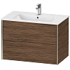Тумба под раковину Duravit XVIU XV41260B121 подвесная 81 см Орех темный