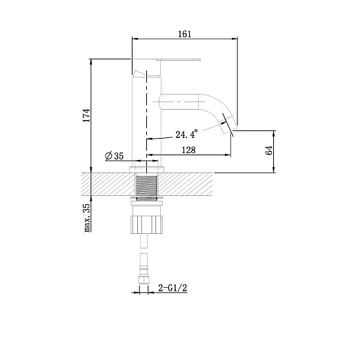 Смеситель для раковины Orange Steel M99-021ni никель Смеситель для раковины Orange Steel M99-021ni никель