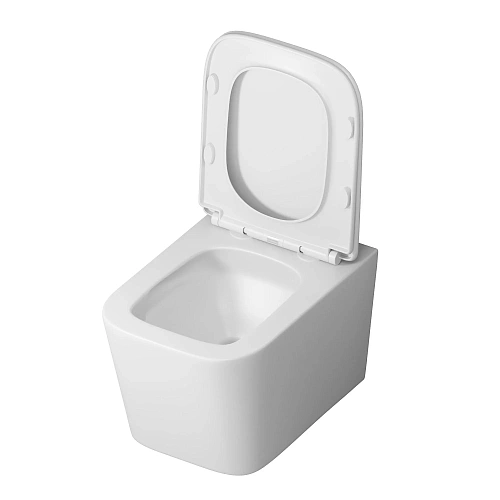 Унитаз подвесной Grossman GR-4404MSQ (485х340х290) безободковый, белый матовый с крышкой микролифт Унитаз подвесной Grossman GR-4404MSQ (485х340х290) безободковый, белый матовый с крышкой микролифт