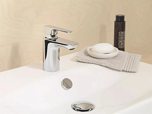 Смеситель для раковины Jacob Delafon Aleo+ E72312-CP с донным клапаном Смеситель для раковины Jacob Delafon Aleo+ E72312-CP с донным клапаном