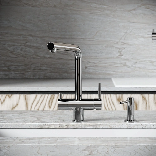 Смеситель для кухни SANCOS Spin SC4015CH с вытяжным изливом, c краном для фильтрованной воды хром Смеситель для кухни SANCOS Spin SC4015CH с вытяжным изливом, c краном для фильтрованной воды хром