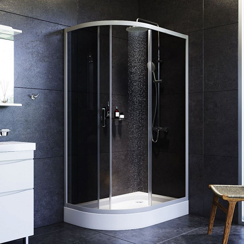 Душевой уголок AM.PM Like W83G-302U120CG64 Slide 120x80, стекло тонированное, профиль матовый серый Душевой уголок AM.PM Like W83G-302U120CG64 Slide 120x80, стекло тонированное, профиль матовый серый