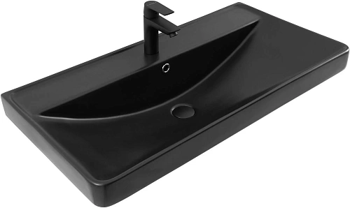 Раковина Aquanet Ирис 90 черная матовая 00329250 Раковина Aquanet Ирис 90 черная матовая 00329250