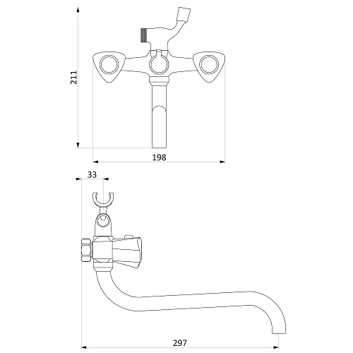 Смеситель для ванны Damixa Object 349500000 Смеситель для ванны Damixa Object 349500000