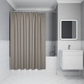 Штора для ванны IDDIS (DW02P18i11) 200х180 см, полиэстер бежевый Штора для ванны IDDIS (DW02P18i11) 200х180 см, полиэстер бежевый