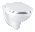 Унитаз подвесной GROHE Bau Ceramic ободковый с сиденьем без микролифта, альпин-белый (39497000) Унитаз подвесной GROHE Bau Ceramic ободковый с сиденьем без микролифта, альпин-белый (39497000)